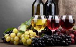 Wine and grapes