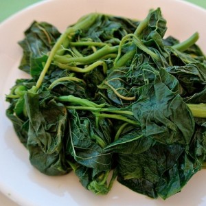 Boiled leaves